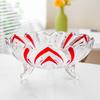 See Through Glass Snacks Container Bowl With Fixed Three Leg Design Supplements Any Dining Or Living Space