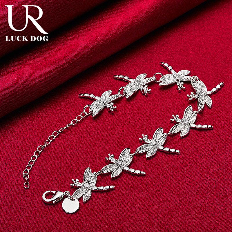 925 Sterling Silber Libelle Kette Armband Modischer Hochzeitsschmuck