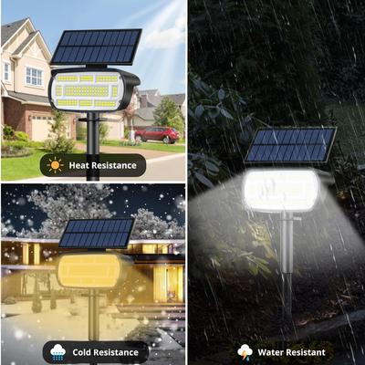 Outdoor Solar Spotlight 65/136LED Solar Powered Landscape Pathway Lights Waterproof  Solar Security Wall Lamp Garden Yard Drivew