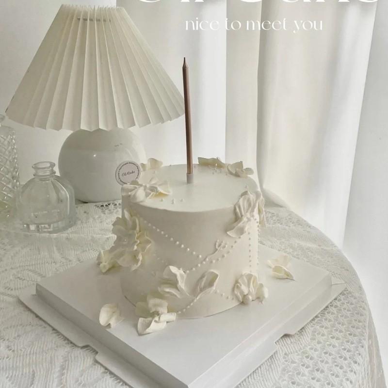 6 st Metall Guld Silver Födelsedagsljus DIY Färgglada Tårtdekorationer Bröllop Babyshower Tillbehör Färg Tårttopp