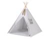 Tipi Tent for Children + Mat + Feather Pendants - Gray