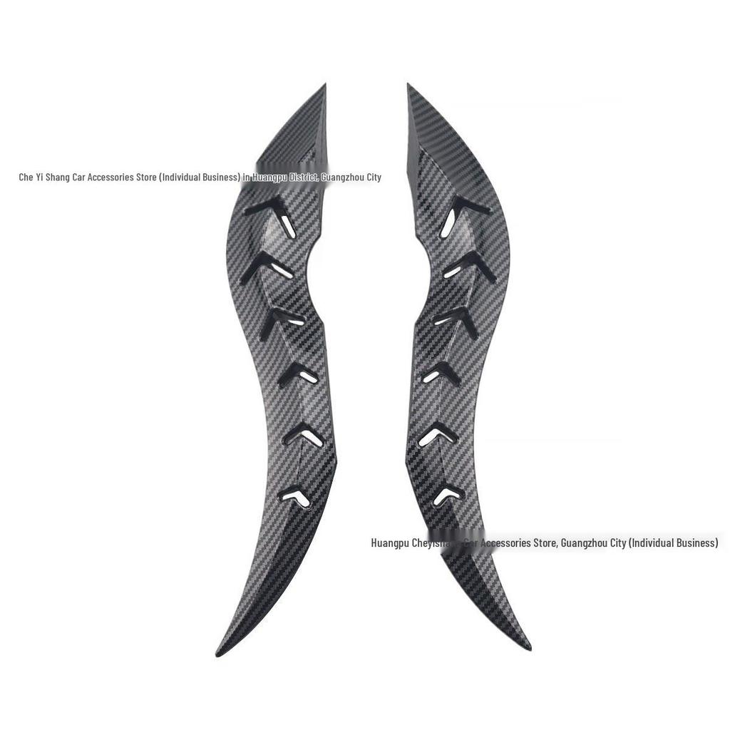 Carbon Fiber Dragon Horn Car Roof Ornament Spoiler Fin - Universal Fit