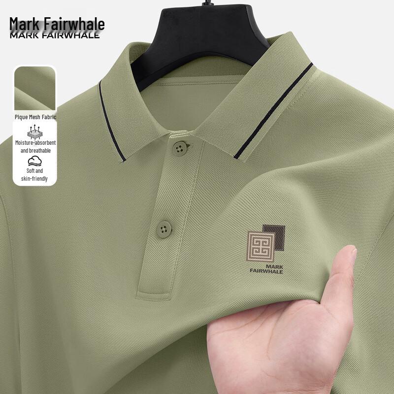 Mark Fairwhale Men s 2025 Summer Loose Fit Short Sleeve Polo Shirt L