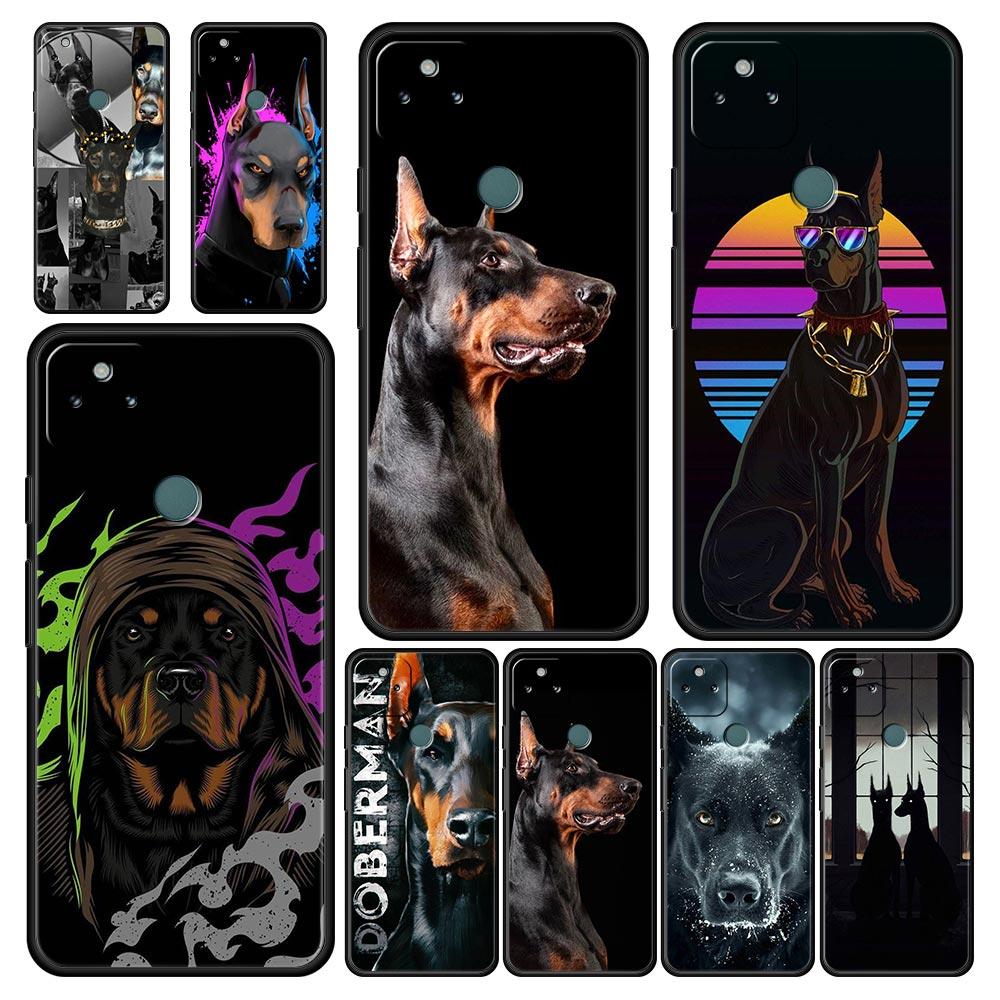 Doberman Dog Phone Case Cover for Google Pixel 10 9 8 7 6 9A 8A 7A 6A Pro Shockproof Soft TPU 9 Pro XL Shell Capas Fundas Coque