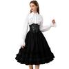 Viktorianisches Kleid Kostüm Damen Mittelalter Vintage Edwardianische Bluse Maxirock Set Rock Halloween Kleid Halloween