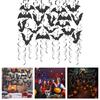 30 STÜCKE Glitzernde Fledermäuse Wirbel Hängende Dekoration Deckenornament für Geburtstag Heimparty Dekoration
