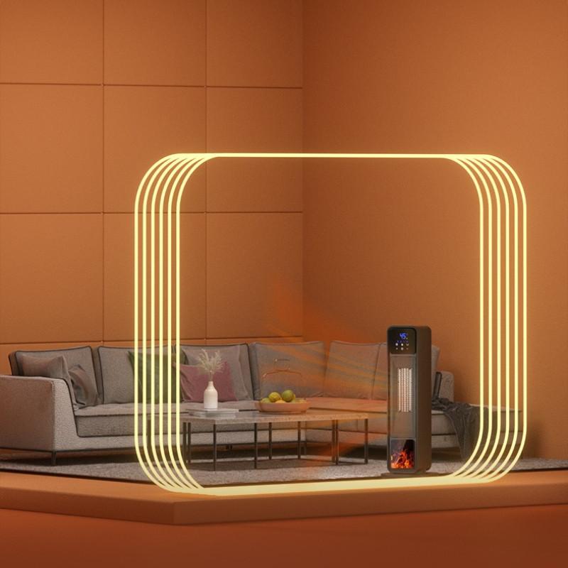 2200W High Power Warm Air Fan 15-45℃ Intelligent Adjustment Household Vertical Electric Heater Winter Fast Heating Hot Air Heater