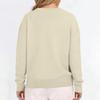 Women's Fashion Round Neck Pullover Sweater Casual Versatile Solid Color Knit Top