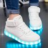 LED Light-Up High-Top Shoes, Casual Sports Sneakers for Boys and Girls