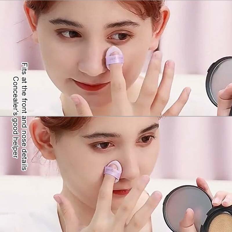 100PCS Mini Finger Puff Foundation Pulver Detail Make-Up Schwamm Gesicht Concealer Creme Mischung Kosmetische Zubehör Make-Up-Tools