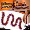 Halloween Garland 6 Pack - Purple and Orange Pumpkin Streamers for Party Decorations