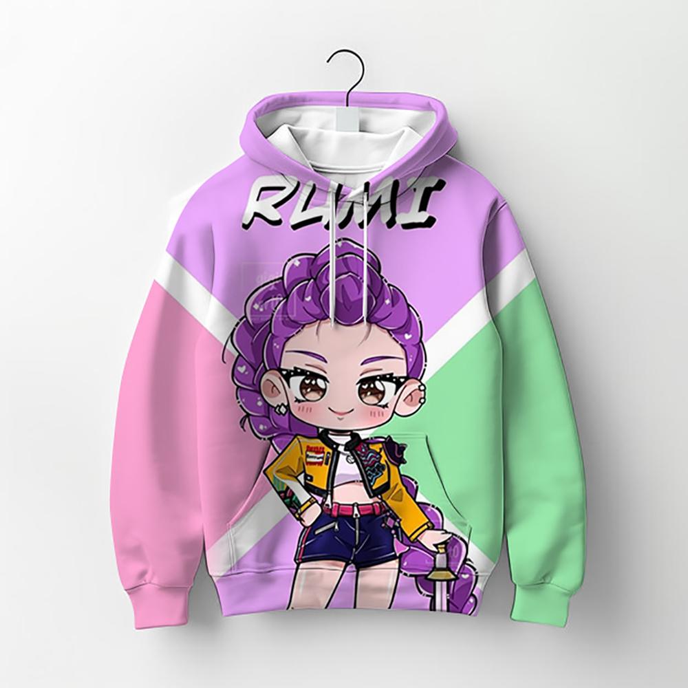 Lässige Film-Hoodies Kinder-Hoodie Manga Kinder Kpop Dämonenjäger Kinder-Sweatshirt Niedlicher Tiger-Hoodie für Jungen Mädchen