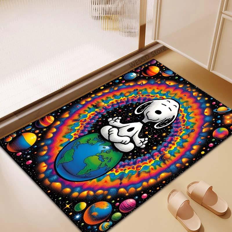 3D Snoopy anti-slip rug, suitable for living rooms, bedrooms, game rooms, sofas, home décor, doormats