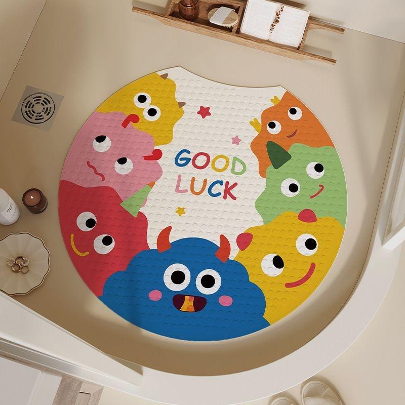 Children's Non-slip Cartoon Bathroom Mat with Suction Cups