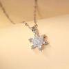 Trendy Zircon Snowflake Clavicle Necklace - Elegant Flower Style for Women