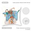 Illustrations Of Everyday Life Cushion Cover Pattern Printed Pillowcase For Living Room Sofa Cushion Cover & Bedroom Decor