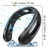 Portable Neck Fan, USB Rechargeable 360° Cooling Hands Free Bladeless, 4 Speeds 16H Battery, Wearable for Travel Office Outdoor