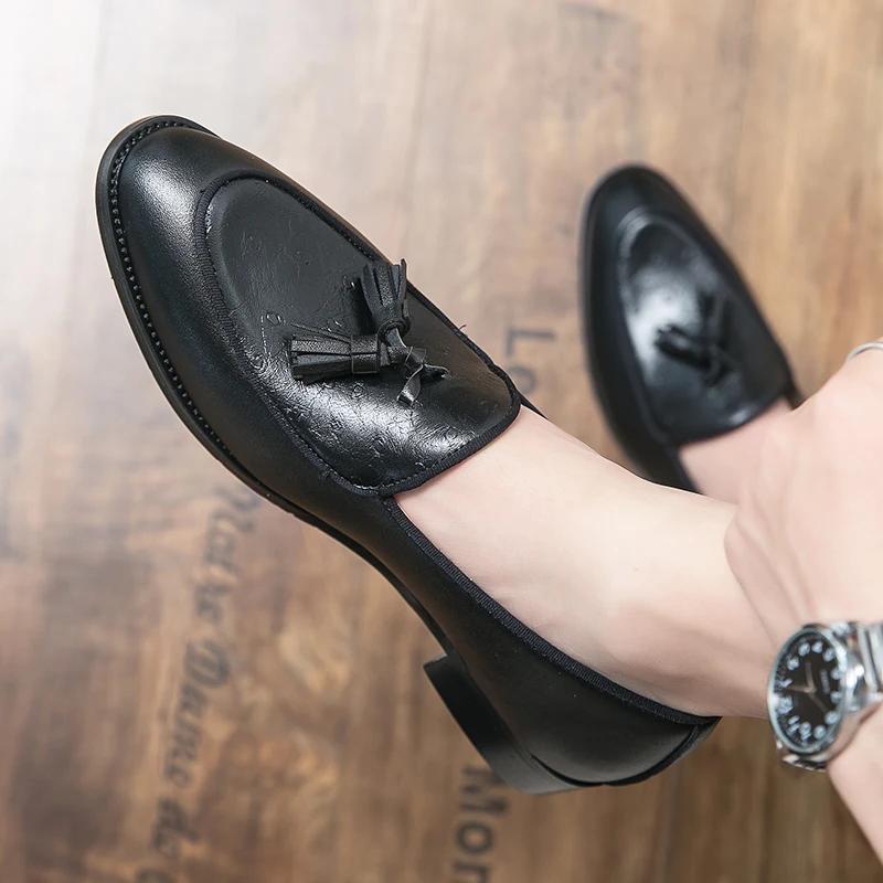 Fashion Men Formal Shoes Tassel Loafers Men Casual Shoes Fashion business High-Quality men Leather Wedding shoes Zapatos Chaussure 2025