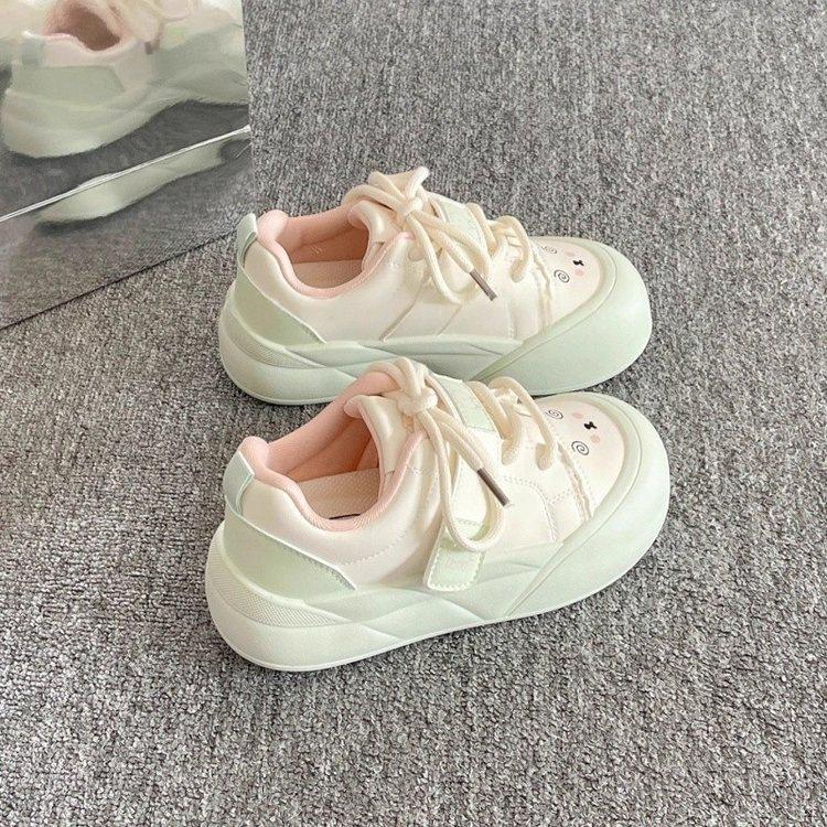 Thick-soled Campus Style Little White Shoes Women's Autumn New Board Shoes Bread Shoes Tide