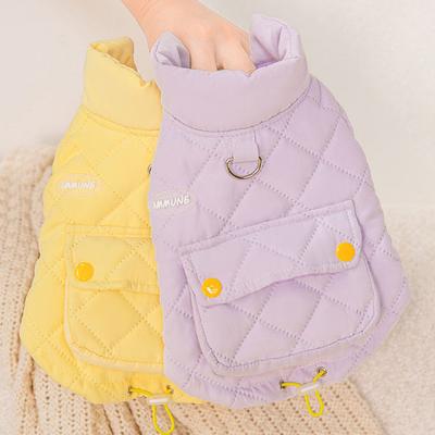 [KIMnyang_deng] Gilet matelassé léger en macaron léger Vêtements d'hiver pour chiot et chat (XS-2XL)