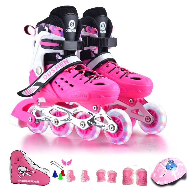 Adjustable Size Hard Shell Ice Skates for Adults and Women, Roller Skates for Boys and Students, Beginner Set for Ice Skating and Roller Skating