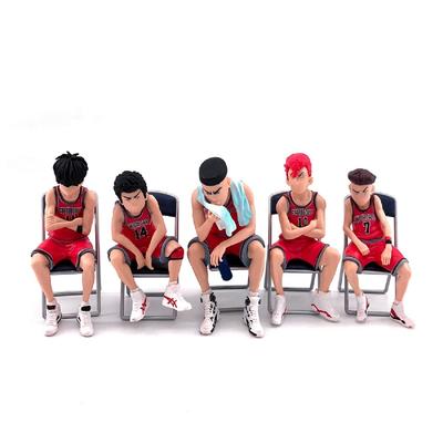 Hanamichi Sakuragi Ryota Miyagi Mitsui Hisashi Rukawa Kaede Figur Modell Leker Anime Figur Komplett Actionfigur 5 stk 7-8 cm Slam Dunk Kaede Rukawa
