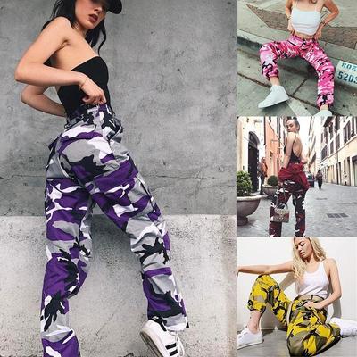 Calças Cargo Femininas Casuais Largas Calças Jogger para Exterior Tamanho Grande