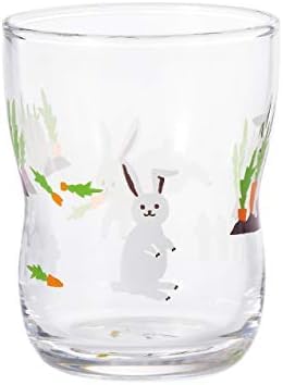 Strong Child Glass S&M Pair Set, Hide and Seek Rabbit, Adelia/Ishizuka Glass (6086/6087)