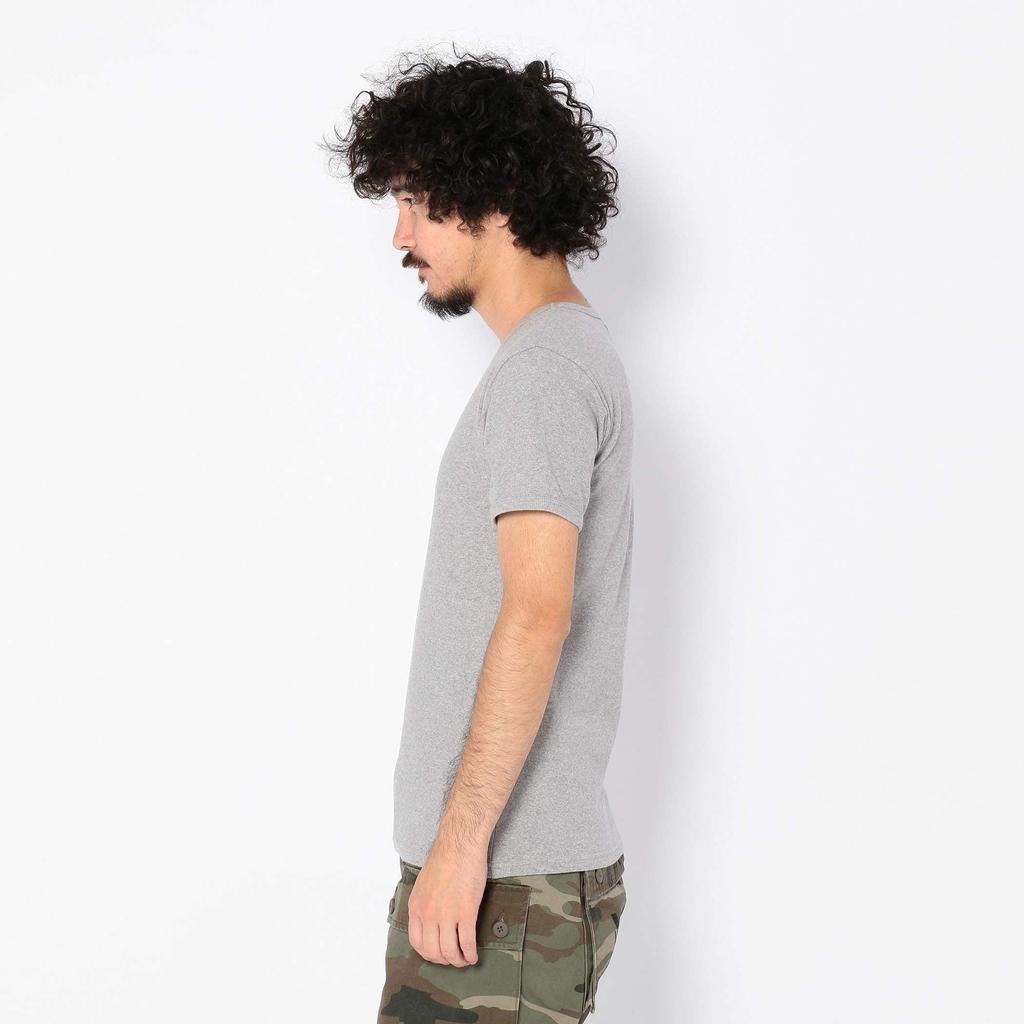 Avirex Daily Rib Crewneck Size Short Antibacterial and White Tee, Men's Large, Sleeve, Odor-Resistant, 6143502,