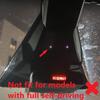 Carbon Fiber Style Front Roof Camera Cover Trim Accessories for Tesla Cybertruck (Bright Surface)