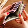 New Women's Wallet PU Leather Short Wallet Made of PU Leather Female Purses Card Holder Foldable Portable Lady Coin Purses