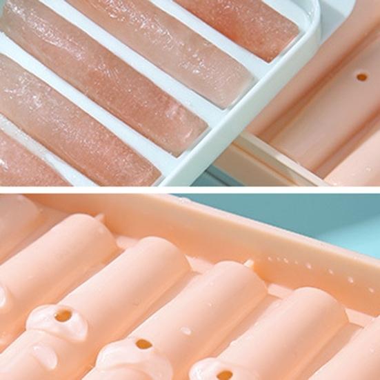 Forma na patyczki do lodu z pokrywką Food Grade Easy Release Napoje bez BPA Koktajle whisky Długi pasek Formy do robienia kostek lodu Artykuły kuchenne