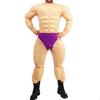 Muscle Suit Costume Padded Decorative Weightlifter Jumpsuit for Birthday Events