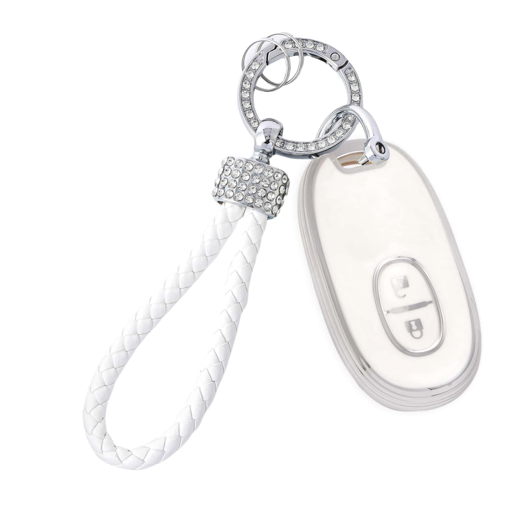 

ZANEKO Чехол для ключа Alto, совместимый с ключом Suzuki Wagon R, ключом Nissan Roox Smart, держателем для ключа Wagon R и MR Wagon, серебристо-белая крышка, чехол, Stingray,