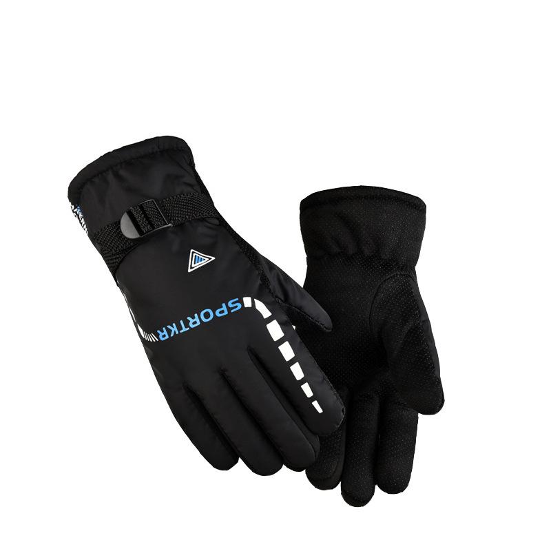 Manufacturer wholesale winter warm gloves men's thickened velvet windproof waterproof riding gloves motorcycle cold-proof gloves