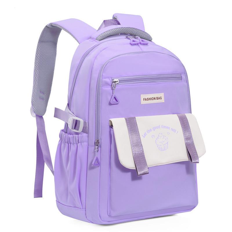

Simple And Practical School Backpack For High School Girls In Various Colors Фіолетовий
