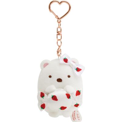 MO94701 Sumikko Gurashi X Sakuma Strawberry Milk Candy Hanging Plush Toy Polar Bear