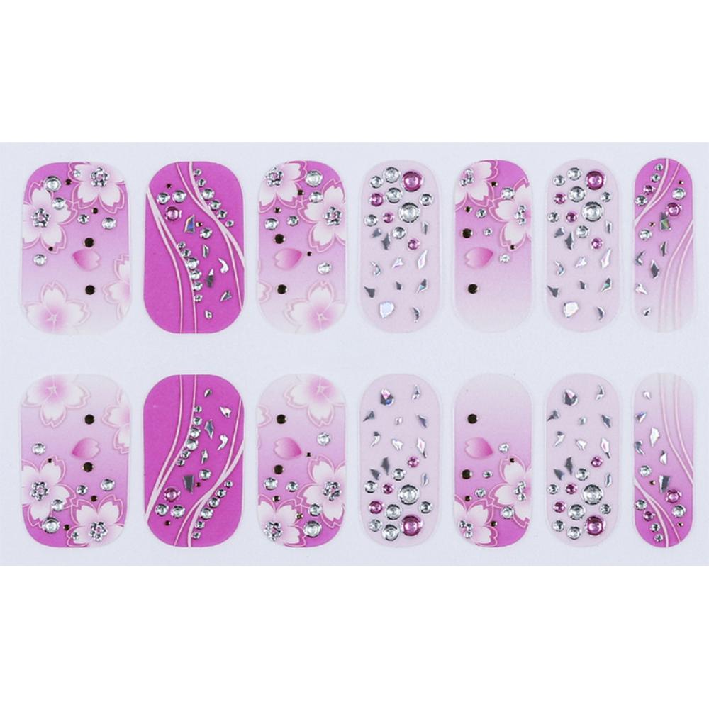 Three-dimensional Waterproof No-bake Gel Nail Polish Film Full Sticker, Spring and Summer Nail Art Film Paper Nail Film Paper