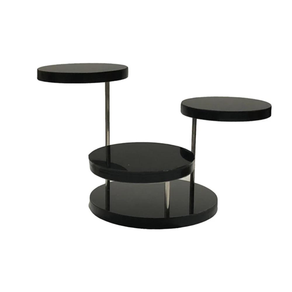 3 Layers Jewelry Display Stand Round Rings Earrings Selling Rack Mini Figurines