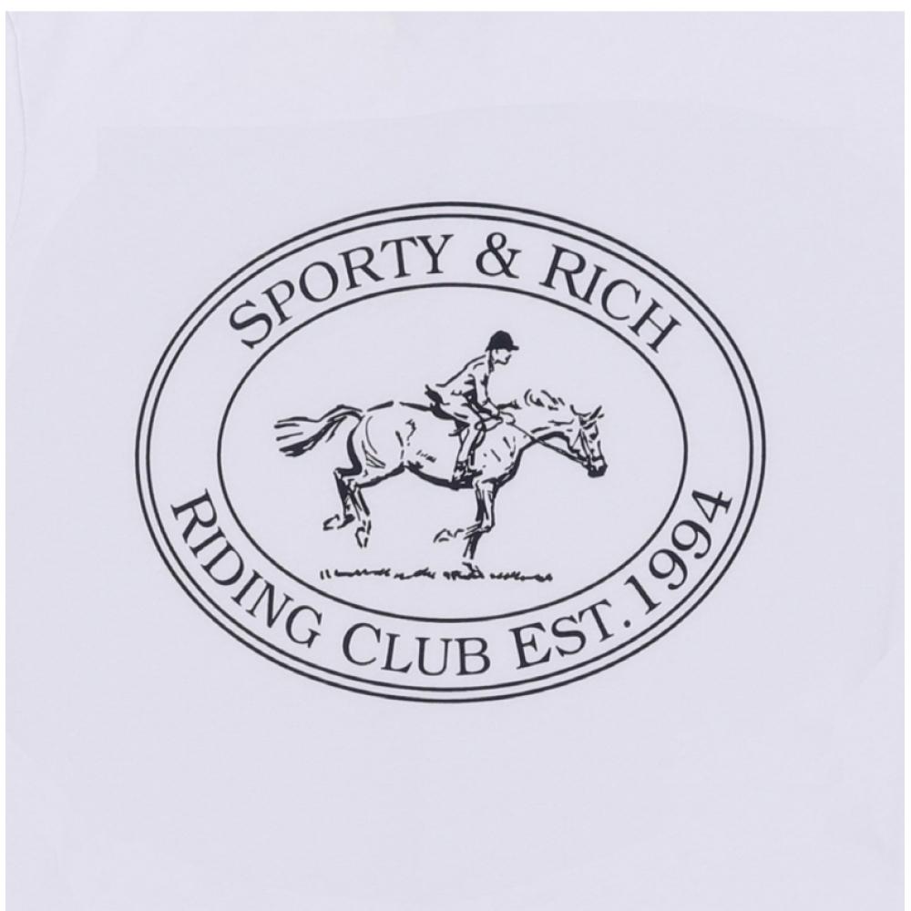 Sporty   Rich Riding Club Ringer Tee Wh01