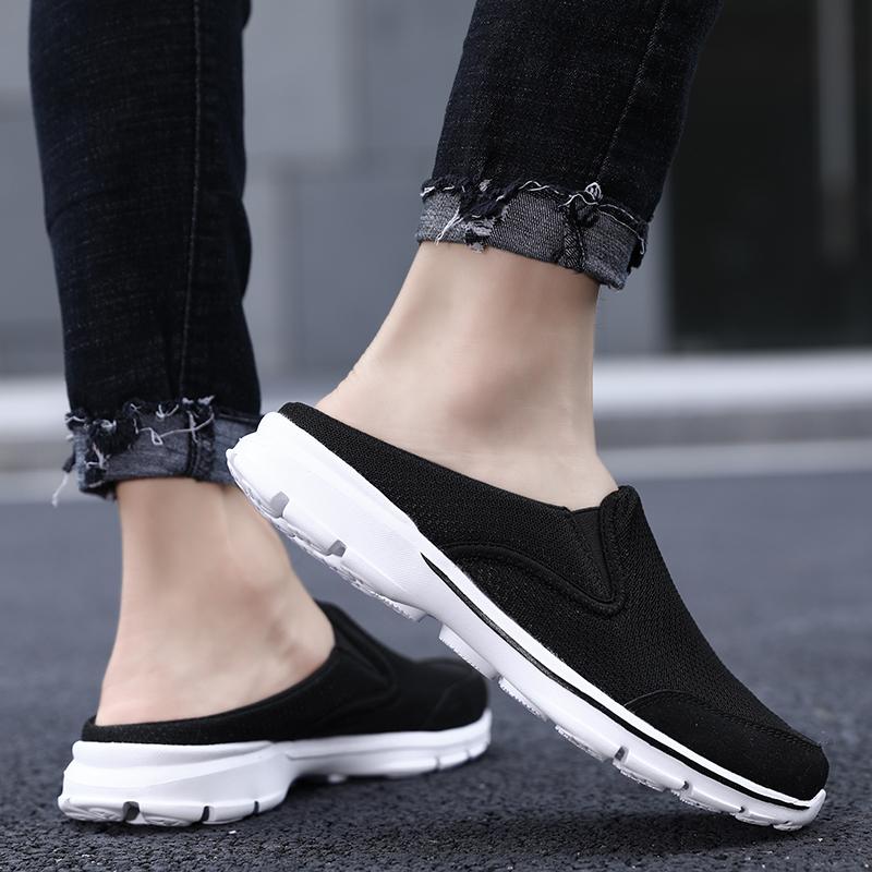 Semi papuci de vară respirabili Trend la modă One Foot Kick Lazy People Casual Flying Pantofi bărbați