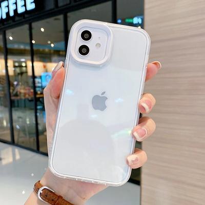 Candy Color Shockproof Clear Phone Case For iPhone 15 Pro 11 14 13 12 Pro Max X XR XS 7 8 Plus SE Three In One Protection Cover