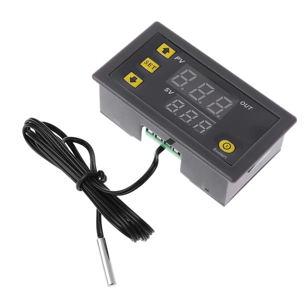 Digital Temperature Controller Thermostat Probe W3230 AC110V-220V LED Display 1