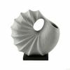 Vase mit rechteckiger Basis, modern, rund, matt für den Eingangsbereich