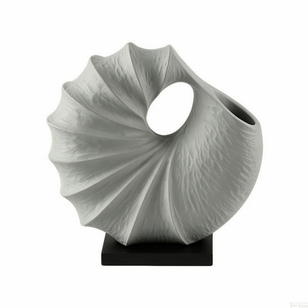 Vase mit rechteckiger Basis, modern, rund, matt für den Eingangsbereich