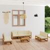 Day and Night - Day and Night Garden Furniture 8 Pieces with Cushions Made of Solid Pine Wood