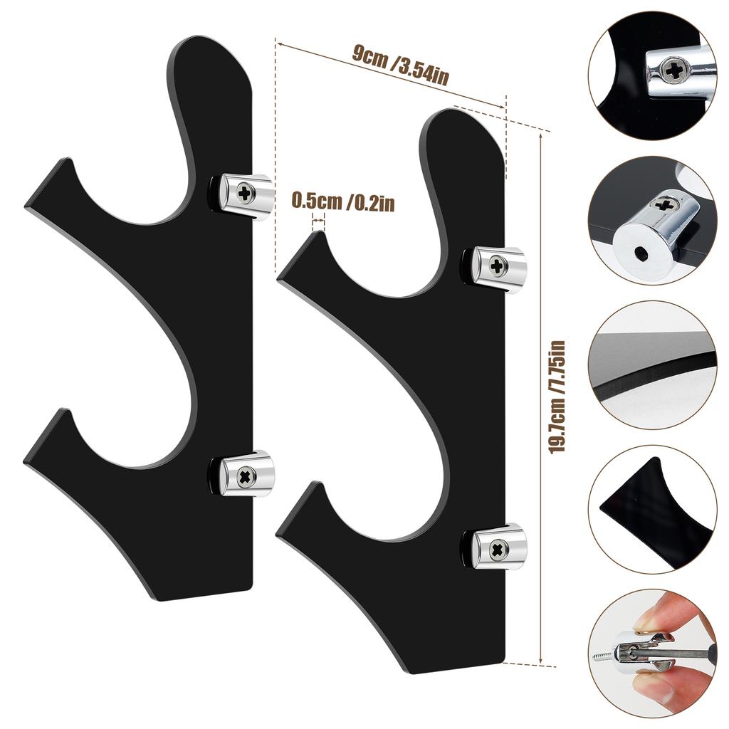 2/4Pcs Lightsaber Display Stand Wall Mount Acrylic Sword Holder Home Decorative Display Rack for Samurai Swords Light Saber