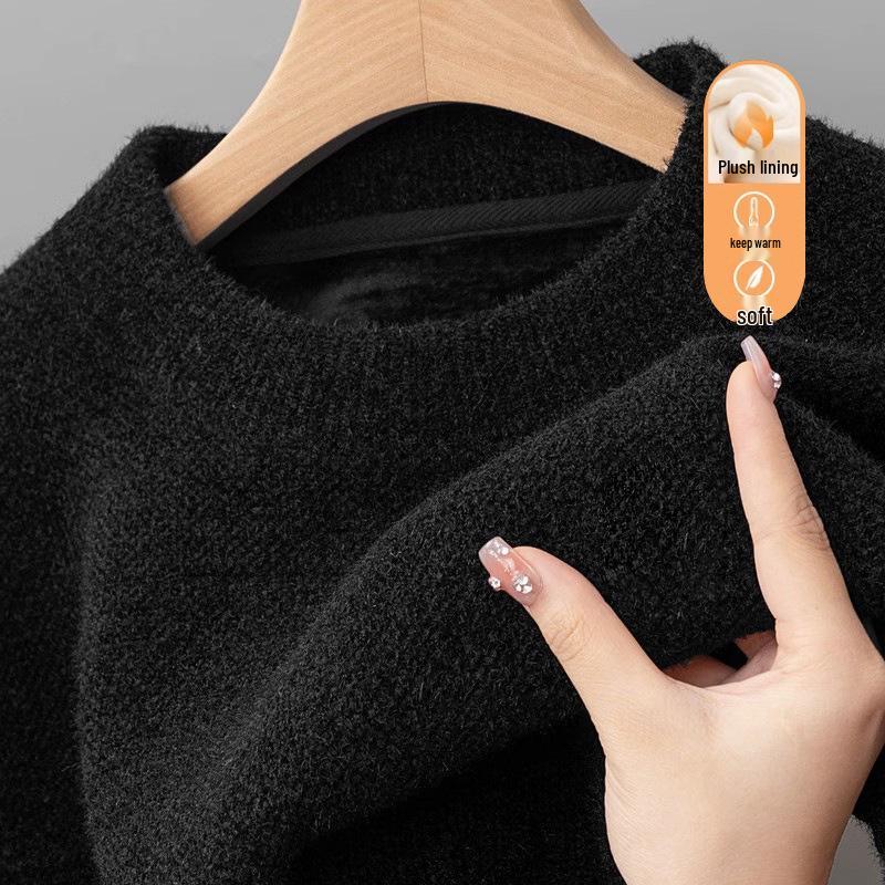 Velvet Chenille Men s Sweater - Thickened Knit Base Layer for Autumn/Winter 3XL