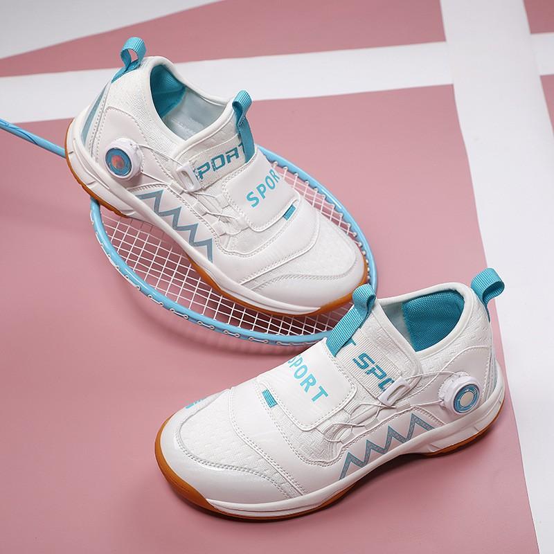 Kids Badminton Shoes Boys Girls Lightweight Cushioned Sports Sneakers Tennis Table Training