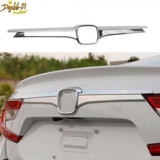 For Honda Accord 2018- Chrome Rear Door Trunk Lid Tailgate Strip Trim